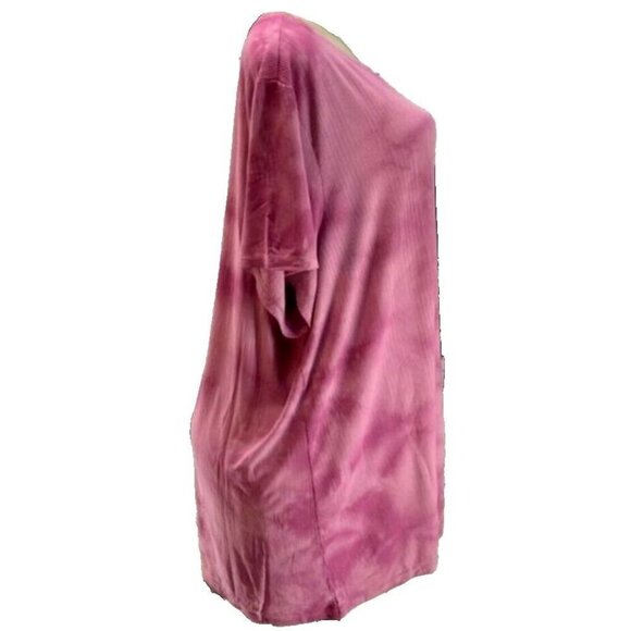 Torrid 1-XL Ribbed Pink Mauve Multiple Hues Crew Neckline Short Sleeve Tee - Picture 3 of 6